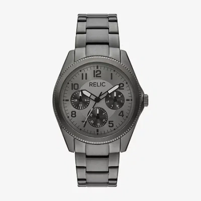 Relic By Fossil Logan Mens Gray Stainless Steel Bracelet Watch Zr16051
