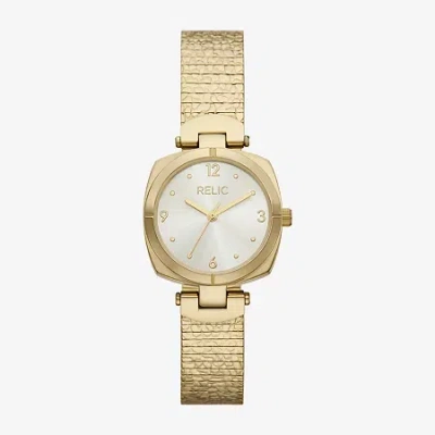 Relic By Fossil Megan Womens Gold Tone Stainless Steel Bracelet Watch Zr37311