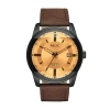 Relic By Fossil Mens Brown Leather Strap Watch Zr12229 In Brown