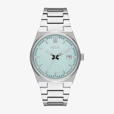 Relic By Fossil Oliver Mens Silver Tone Bracelet Watch Zr77343 In Metallic