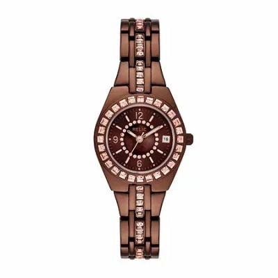 Relic By Fossil Womens Brown Bracelet Watch Zr12195 In Gold