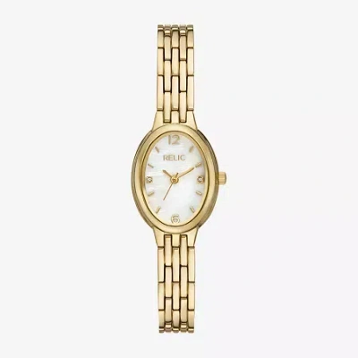 Relic By Fossil Womens Gold Tone Bracelet Watch Zr34664 In Transparent