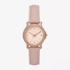 Relic By Fossil Womens Pink Leather Strap Watch Zr34647 In Pink