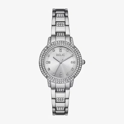Relic By Fossil Womens Silver Tone Bracelet Watch Zr34672 In Metallic