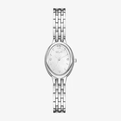 Relic By Fossil Womens Silver Tone Bracelet Watch Zr34679