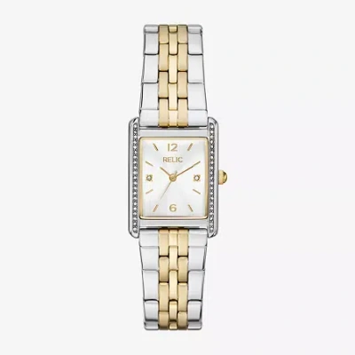 Relic By Fossil Womens Two Tone Bracelet Watch Zr34667 In Metallic