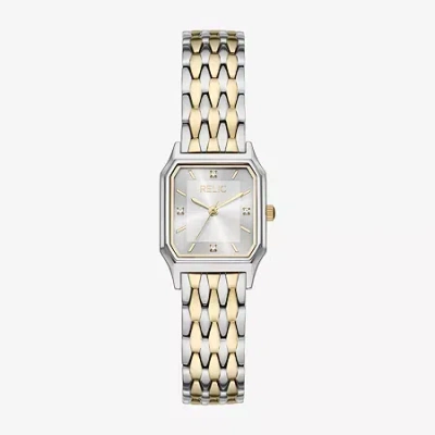 Relic By Fossil Womens Two Tone Bracelet Watch Zr34676 In Gold