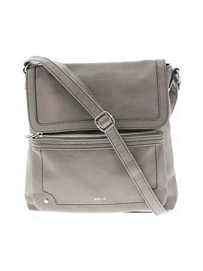 Pre-owned Relic Leather Crossbody Bag In Gray