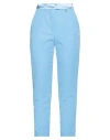 Relish Collection Woman Pants Light Blue Size 10 Polyester, Elastane