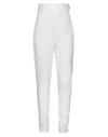 Relish Collection Woman Pants White Size 10 Polyester, Elastane