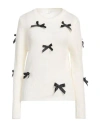 Relish Collection Woman Sweater Ivory Size L Acrylic, Polyamide, Mohair Wool, Wool, Elastane