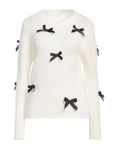 Relish Collection Woman Sweater Ivory Size L Acrylic, Polyamide, Mohair Wool, Wool, Elastane