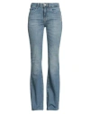 Relish Jeans Woman Jeans Blue Size 29 Cotton, Elastane In Blue