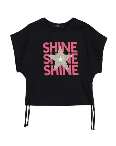 Relish Babies'  Toddler Girl T-shirt Black Size 6 Cotton