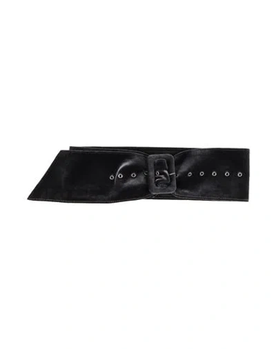 Relish Woman Belt Charcoal Size 26 Textile Fibers In Grey