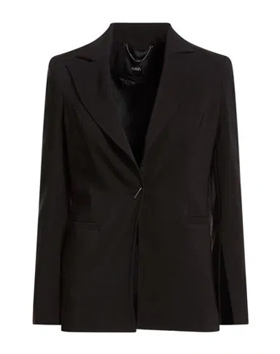 Relish Woman Blazer Black Size 10 Polyester, Elastane