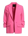 Relish Woman Blazer Fuchsia Size 8 Polyester, Elastane In Pink