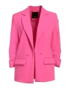 Relish Woman Blazer Fuchsia Size 8 Polyester, Elastane In Pink