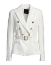 Relish Woman Blazer Off White Size 10 Polyester, Elastane