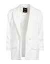 Relish Woman Blazer White Size 8 Polyester, Elastane