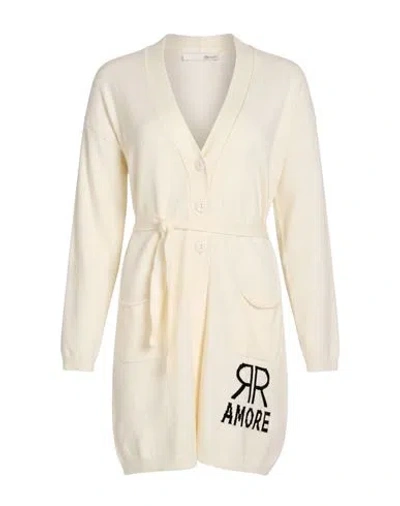 Relish Woman Cardigan Cream Size M Viscose, Polybutylene, Polyamide In Neutral