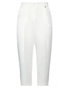 Relish Woman Cropped Pants Ivory Size 4 Polyester, Elastane In White