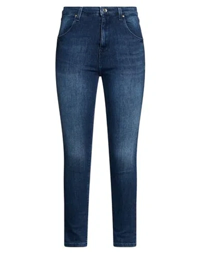 Relish Woman Jeans Blue Size 24 Cotton, Elastomultiester, Lycra