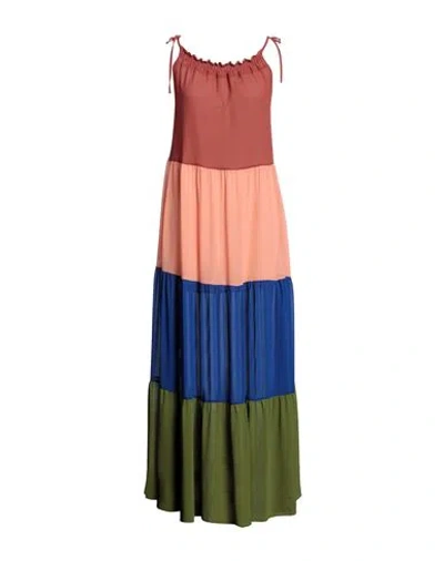 Relish Woman Long Dress Rust Size 6 Polyester In Red