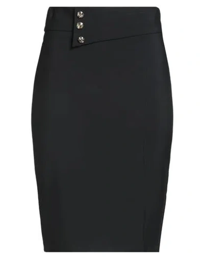 Relish Woman Midi Skirt Black Size 8 Polyester, Elastane