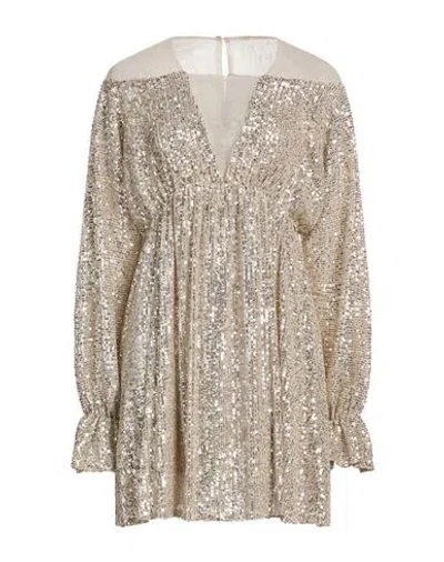 Relish Woman Mini Dress Ivory Size 8 Polyester, Elastane In Brown