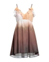 Relish Woman Short Dress Sand Size S Polyester In Beige