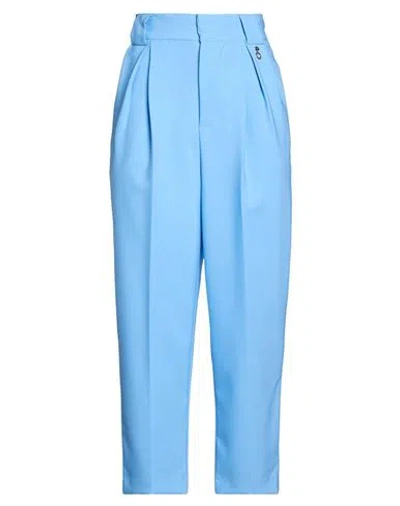 Relish Woman Pants Azure Size 6 Polyester, Elastane In Blue