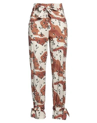 Relish Woman Pants Beige Size M Cotton, Elastane