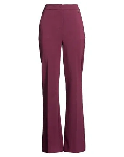 Relish Woman Pants Burgundy Size 2 Polyester, Elastane In Brown