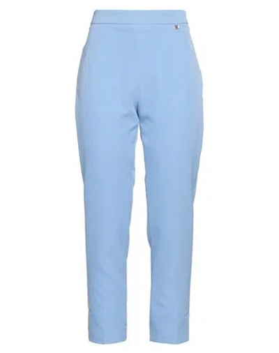 Relish Woman Pants Light Blue Size 10 Polyester, Elastane