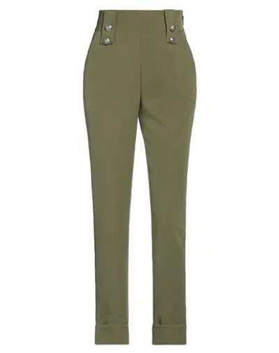 Relish Woman Pants Military Green Size 2 Polyester, Elastane