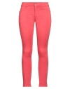 Relish Woman Pants Coral Size 32 Tencel, Cotton, Elastane In Red
