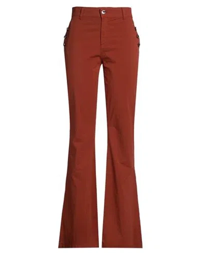 Relish Woman Pants Rust Size 31 Cotton, Elastane In Brown