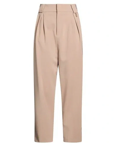 Relish Woman Pants Sand Size 10 Polyester, Elastane In Neutral