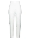 Relish Woman Pants White Size 4 Polyester, Elastane