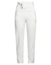 Relish Woman Pants White Size 4 Polyester, Elastane