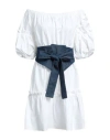 Relish Woman Short Dress White Size Xs Cotton In White