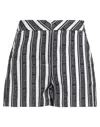 Relish Woman Shorts & Bermuda Shorts Black Size 4 Polyester, Elastane In Black
