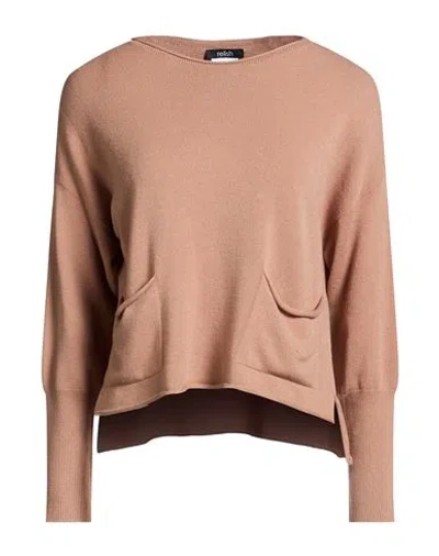 Relish Woman Sweater Camel Size Xs Polyamide, Viscose In Neutral
