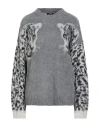 Relish Woman Sweater Grey Size L Acrylic, Polyamide, Wool, Viscose In Gray