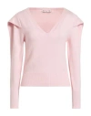 Relish Woman Sweater Pink Size M Viscose, Polyester, Polyamide In Pink