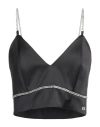 Relish Woman Top Black Size 6 Polyester, Elastane In Beige