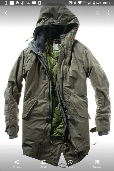 Pre-owned Relwen Fishtail Parka 2-n-1 Navy Or Olive In Xl $625 Ea. Or $1100.0 For Any Two. In Green