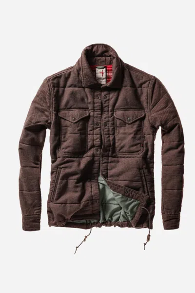 Relwen Men's Moleskin Snap Jacket In Dark Brown