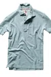 Relwen Men's Pique Slot Polo Shirt In Pumice In Blue